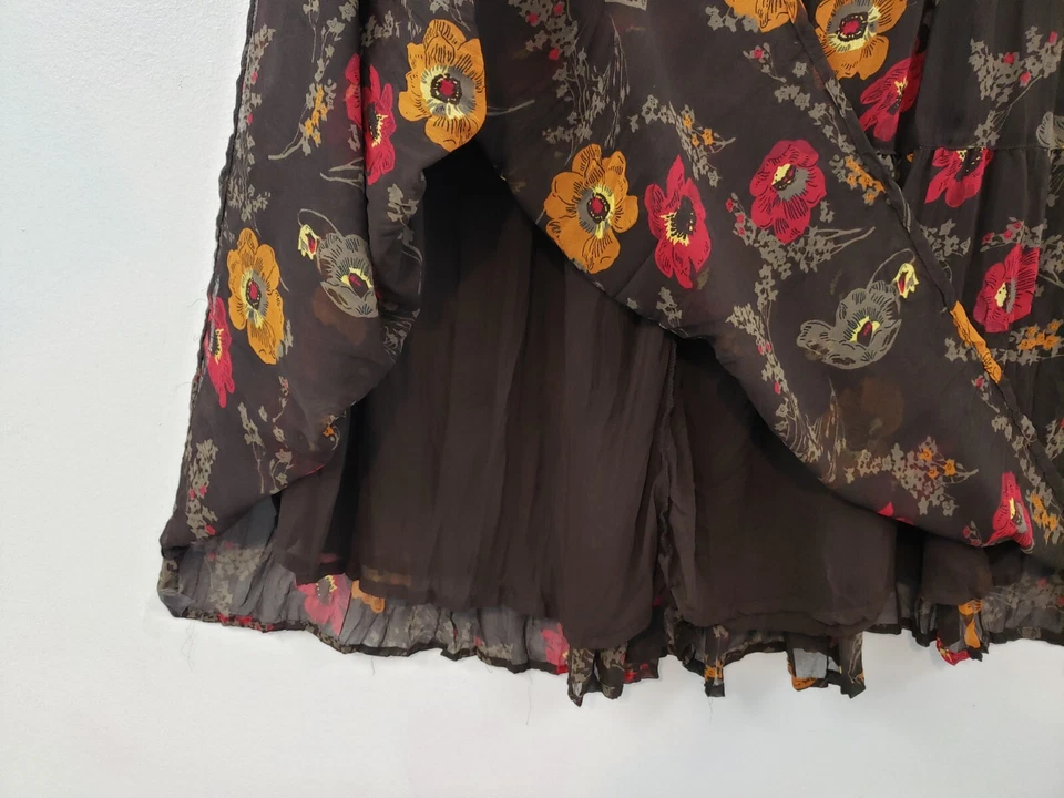 (5/5) Krazy Kat Tiered Womens Skirt Sz XXL Boho Fairy Cottagecore Grandmacore - Image 4 of 4