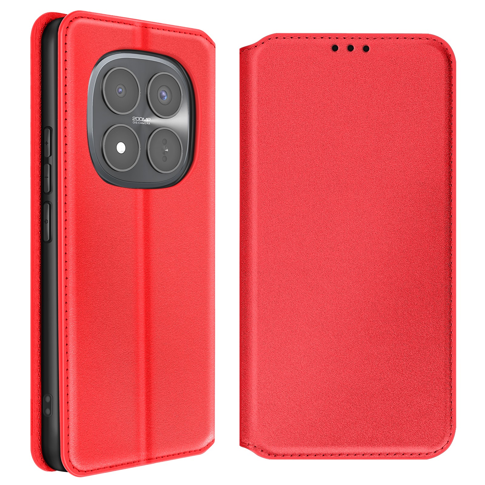 Housse pliable rouge pour Redmi Note 15 Pro Plus 5G idéale pour vos sorties