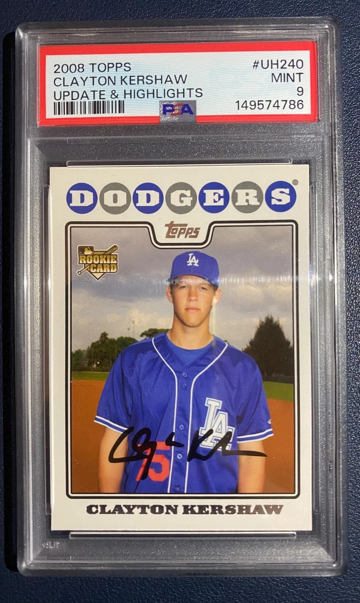 Clayton Kershaw Professional Sports Authenticator (PSA) Baseball
