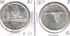 1967 & 1966 Canadian Silver Uncirculated QEII & Goose 2 X One Dollar Coins! #2