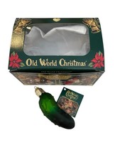 Old World Christmas Blown Glass Ornament Sweet Pickle With Box