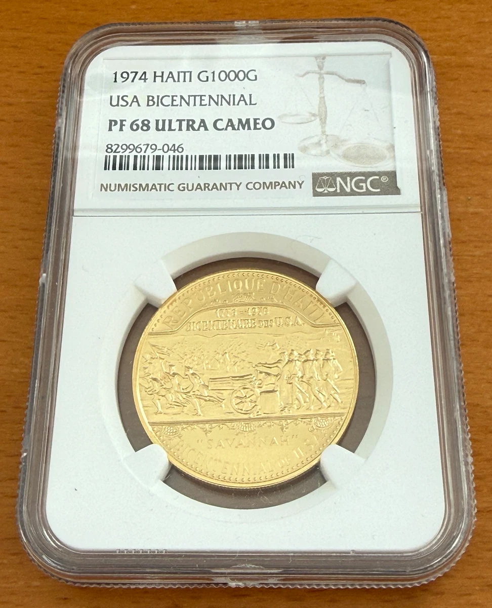 金貨 銀貨 硬貨 アンティークコイン 1974 GOLD HAITI 480 MINTED 1000