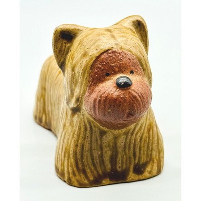 Toscany Yorkie Terrier Dog Figurine Brown Ceramic Whimsical Japan