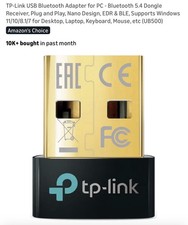 TP-Link USB Bluetooth Adapter for PC - Bluetooth 5.4 Dongle Receiver, Plug and P