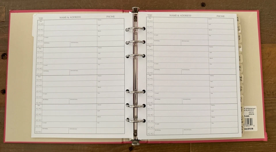 Agenda telefónica Hallmark rosa con flor amarilla Foto 3 de 4