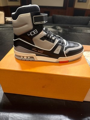 Louis Vuitton LV Trainer Sneaker Boot High Black Grey UK Size 9.5 US Size 11.5