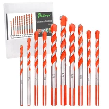 Ruibapa 10 pcs Orange Ultimate Drill Bit Multi-function Twist Triangle Drill ...