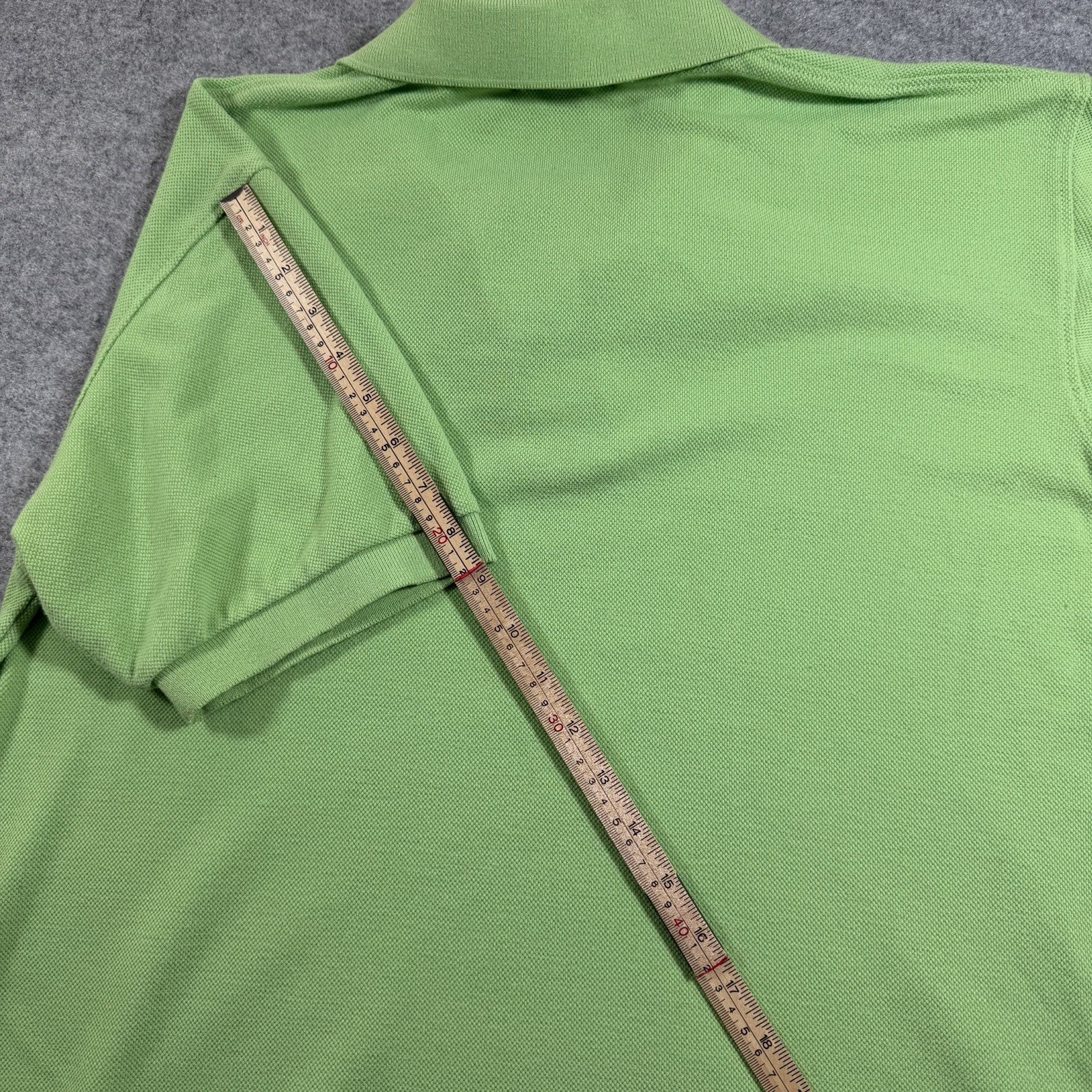 Vintage 80s Polo Ralph Lauren SS Polo Shirt Mens XL USA Made Green Navy Cotton thumbnail 11