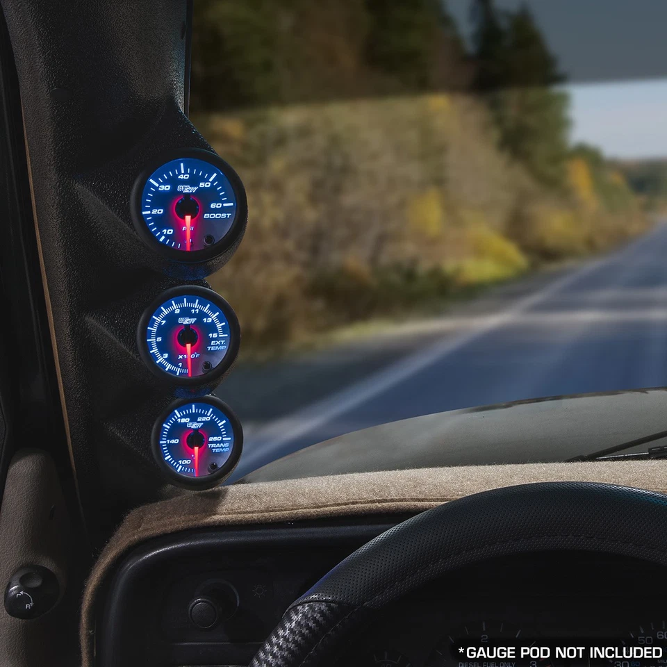 GLOWSHIFT WHITE 7 COLOR DIESEL GAUGE PACKAGE SET FOR DODGE RAM 5.9L 6.7L CUMMINS - Image 2 of 4