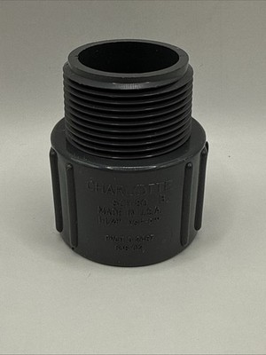 Charlotte Pipe PVC Sch-80 Adapter 1-1/4  OD x 1-1/4  NPT New