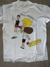 Stanley DeSantis MTV Beavis and Butt-Head 1993 Frog Baseball shirt Large