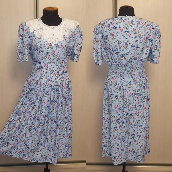 Women American Vintage Dress Multicolor Viscose 36 #50KD