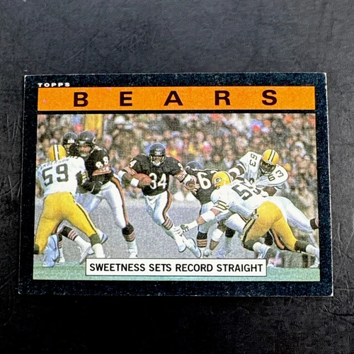 1985 Topps #22 CHICAGO BEARS Team Leaders WALTER PAYTON HOF