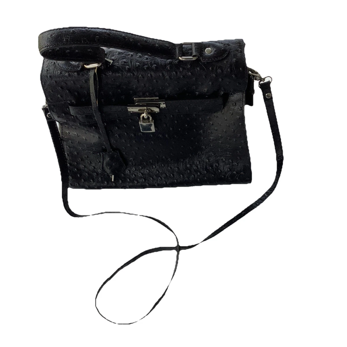 Cleo & Patek Black Leather Mini Backpack Purse Adjustable Straps Cleo & Patek Italy Black Pebbled Leather | Mercari main image 2
