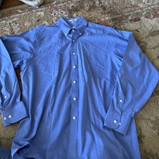 Vintage Geoffrey Beene Shirt Men's Size Medium 15 1/2 32/33 Blue Wrinkle Free
