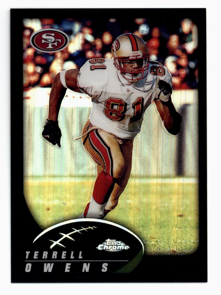2002 Topps Chrome Black Refractors #25 Terrell Owens 326/599 49ers - NM-MT