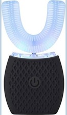 360° Ultrasonic Electric Toothbrush AY-681 Sonic U-Shaped LED Whitening - BLACK
