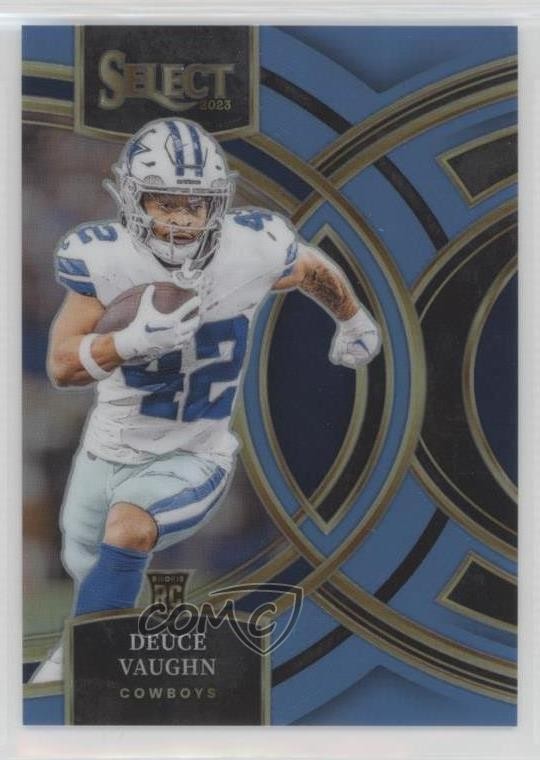 2023 Select Premier Level Light Blue Prizm /99 Deuce Vaughn #128 Rookie RC 1cw4