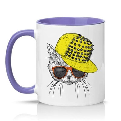 Coole Katze Unisex 11 Unzen Keramiktasse Tierliebhaber Geschenk für Sie & Ihn