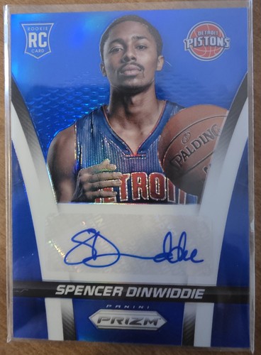 Spencer Dinwiddie #24 2014 Panini Prizm Rookie Autographs Blue card