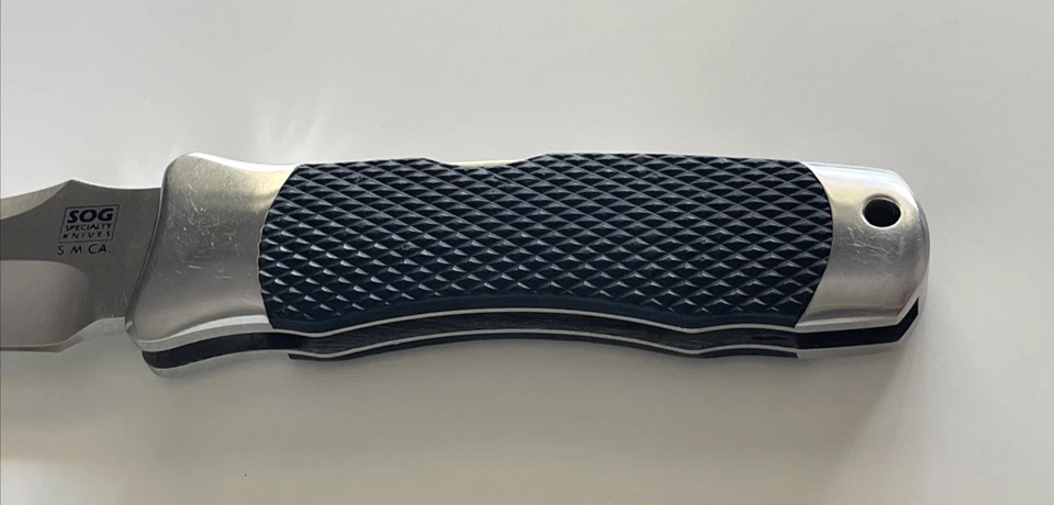 SOG Tomcat Folding Knife Santa Monica CA Marking Japan Vintage - Image 3 of 4