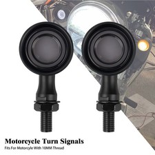 LED Bullet Turn Signals Blinker Light Indicator Whiite Amber Lamp Fit For Harley