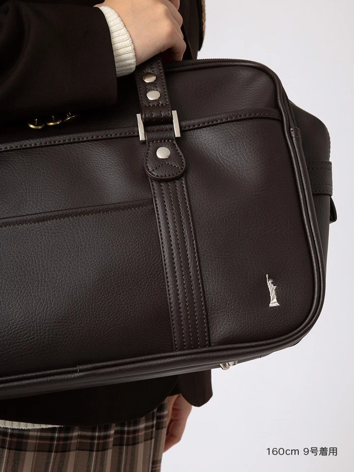 Bolso Escolar EASTBOY Venus Cuero Sintético Negro × Plata Doble Cremallera NUEVO Foto 3 de 4