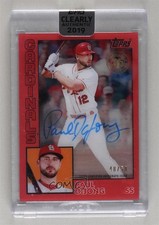 2019 Topps Clearly Authentic 1984 Design Red 48/50 Paul DeJong #TBA-PD Auto 0t2