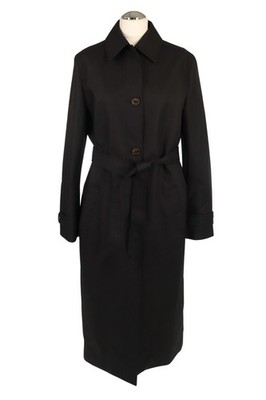 Moschino Damen Jacke Gr. 36 (IT 42) Schwarz Baumwolle Trenchcoat Mantel