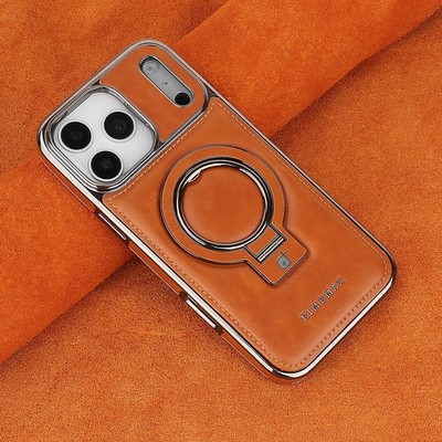 For iPhone 17 Pro Max/Air/17/16e/15/14/13 Leather Magnetic Stand Case Shockproof