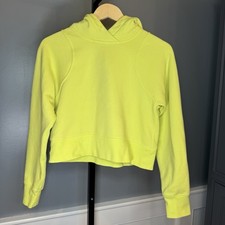 Lululemon loungeful cropped hoodie electric lemon Yellow Size 4
