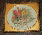 Dollhouse Wall Picture in Antique Gold Gilt Frame + Antique Scrap  — photo 4