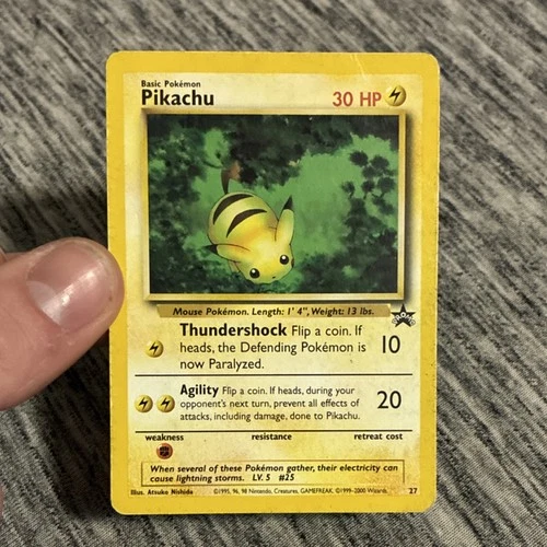 Wizards of the Coast Pikachu Promo Regular 30 HP Basic Card 27 Pokémon 1999