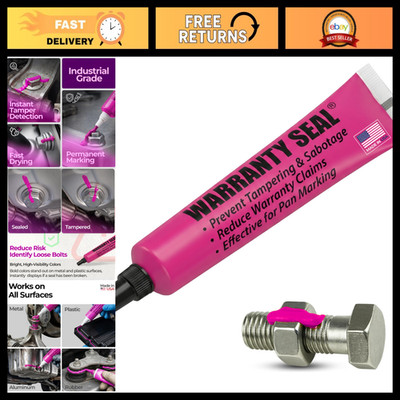 Tamper Proof Torque Seal Marker - Pink 1.8 Oz Squeeze Tube for Bolts & Fasteners