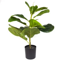 30" Little Artificial Fake Fiddle Leaf Fig Tree for Home or Office Decoration