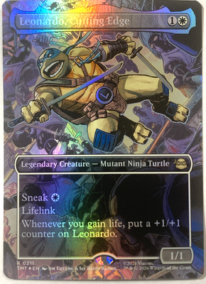 MTG Leonardo, Cutting Edge (Borderless Foil) Teenage Mutant Ninja