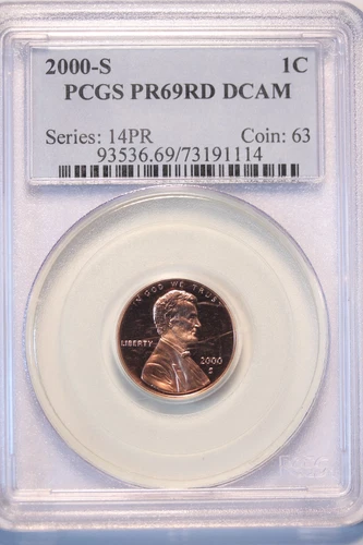 2000 S Lincoln Cent, Gem Proof, PGS PR69RD DCAM, Magnificent Modern Lincoln!