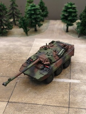 Finished model 3D printed 1/72 French AMX-10RC Armored Reconnaissance Vehicle