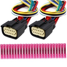 2Pcs 12 Pin Front Headlights Connector Compatible with Dodge Charger 2015-2023