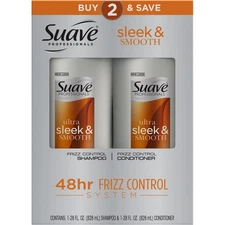 Suave Professionals Shampoo & Conditioner 48 HR Frizz Control 28 oz Per Bottle