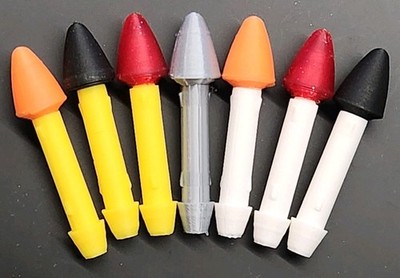 7 x Dinky 100 FAB 1 Rakete Thunderbirds 49 Farbkombinationen Reproduktion Ersatzteile