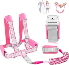 Toddler Leash -Anti Lost Wrist Link for Toddlers -Toddler Harness Pink 