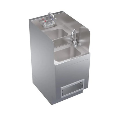 Krowne KR24-HX18 Royal Series Stainless Steel Underbar Hybrid Dump Sink