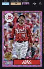 Topps MLB Bunt DIGITAL 22 Baseball 1987 S3 Holofractor Chrome Base Joey Votto