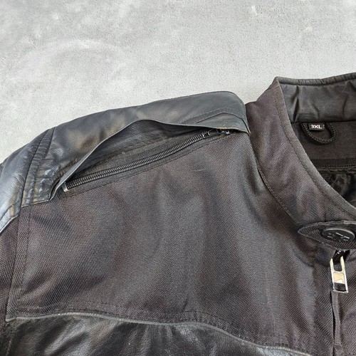 Xelement Motorcycle Jacket Men's 3XL Leather Nylon Waterproof Zip Out Lining - Picture 10 of 17