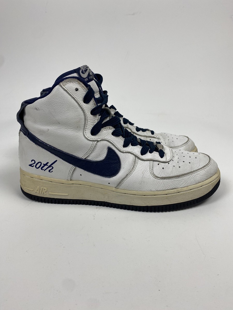Nike Air Force 1 High Top Shoes 20th Anniversary 2002 Blue Nike Air Force 1 High Top Shoes 20th Anniversary 2002 Blue