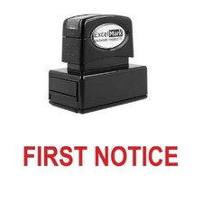 FIRST NOTICE Stamp - Pre-Inked / Red