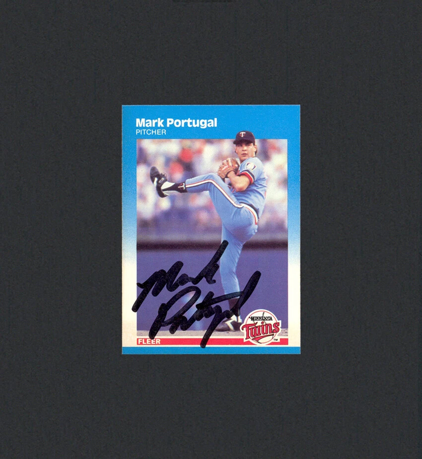 Mark Portugal 1987 Fleer #548 - RC - Minnesota Twins - Signed Autograph AUTO