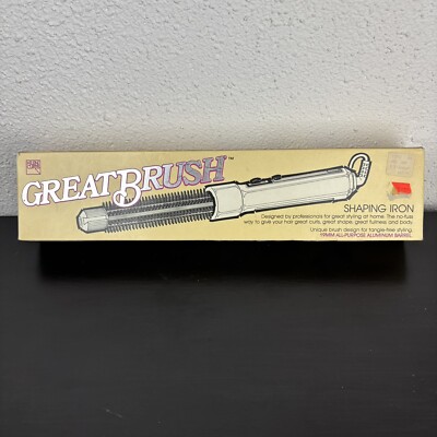 VTG Helene Curtis Shaping Curling Iron 19mm Hair Tool Aluminum Great Brush NOS