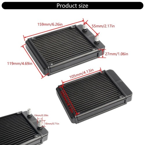 Water Cooling Coolers SRL120F10 for Heat Sink Liquid Heat Exchanger Radiators - Photo 8/8